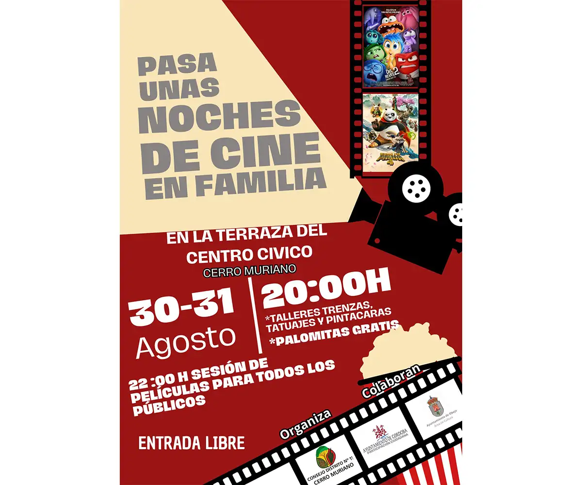 Noches de cine de verano en la terraza del Centro Cívico de Cerro Muriano