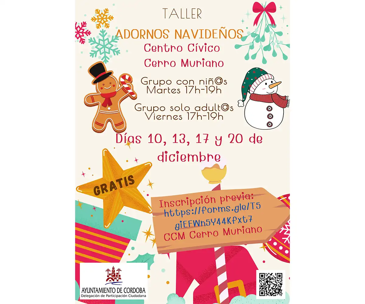 Taller de adornos navideños en Cerro Muriano