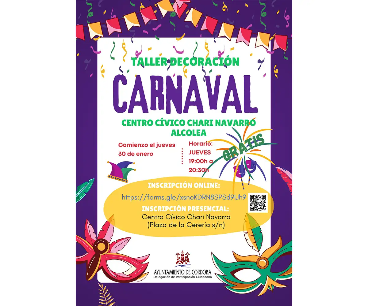 Taller de decoración de carnaval