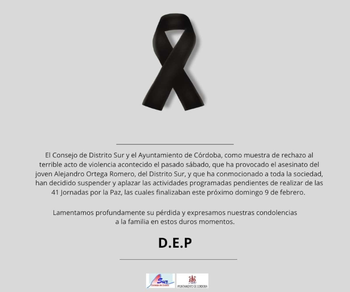 ¡CANCELADA! XLI Jornadas por la Paz Distrito Sur