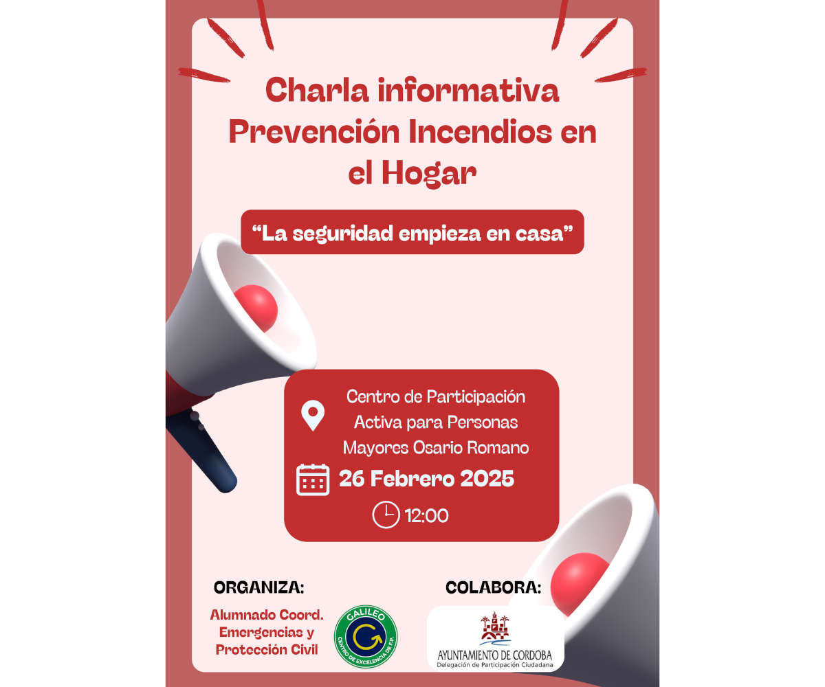 CHARLA INFORMATIVA DE PREVENCIÓN DE INCENDIOS EN EL HOGAR