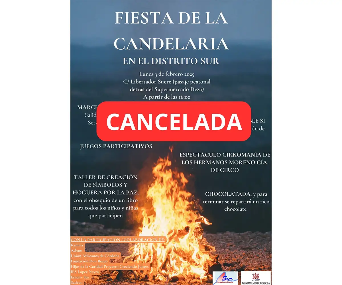  ¡CANCELADA! Fiesta de la Candelaria en las 41 Jornadas por la Paz Distrito Sur.