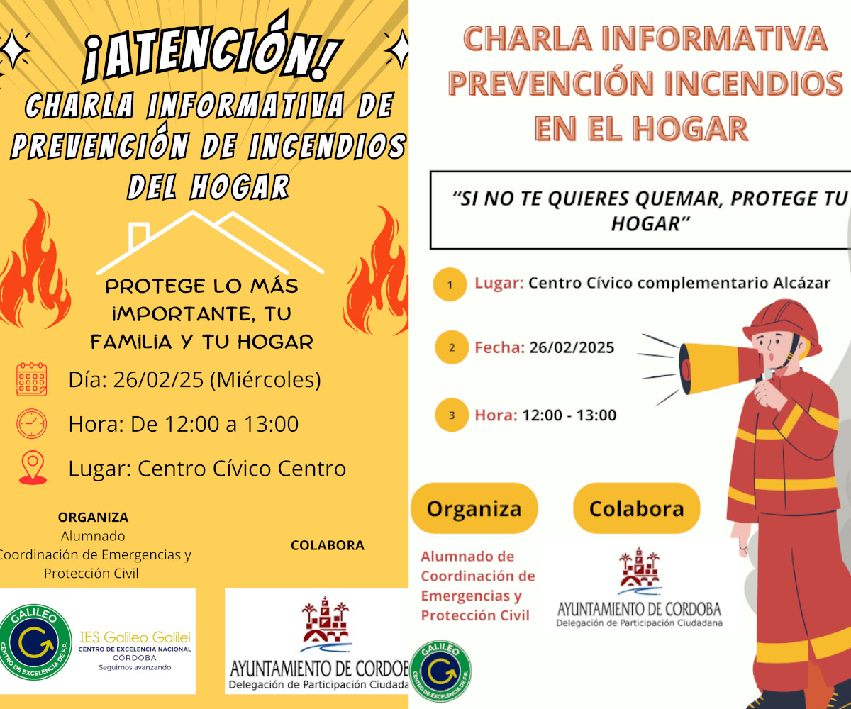 CHARLAS PREVENCIÓN DE INCENDIOS EN EL HOGAR 