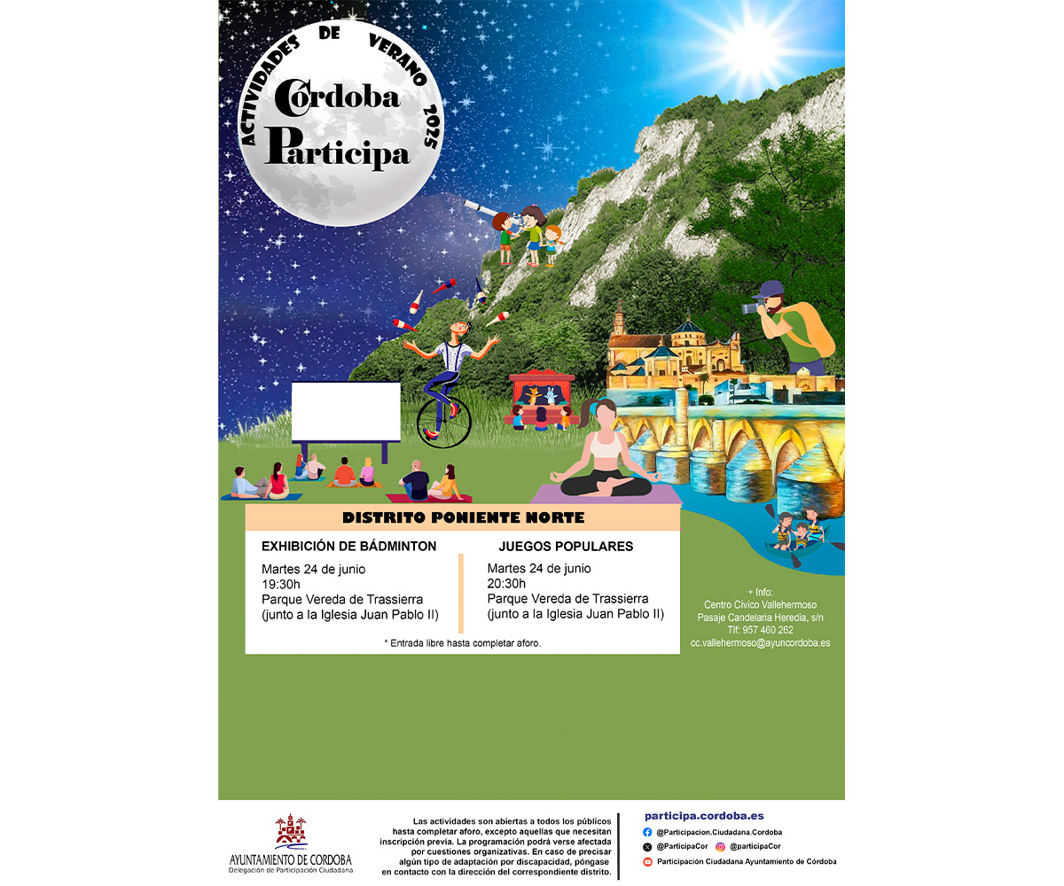 ACTIVIDADES VERANO 2025 DISTRITO PONIENTE NORTE