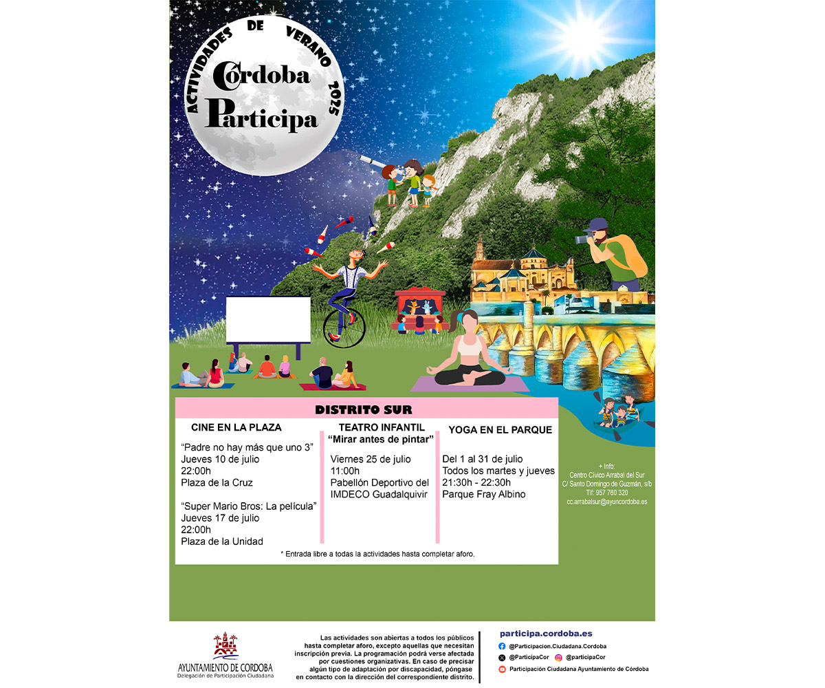 ACTIVIDADES VERANO 2025 DISTRITO SUR