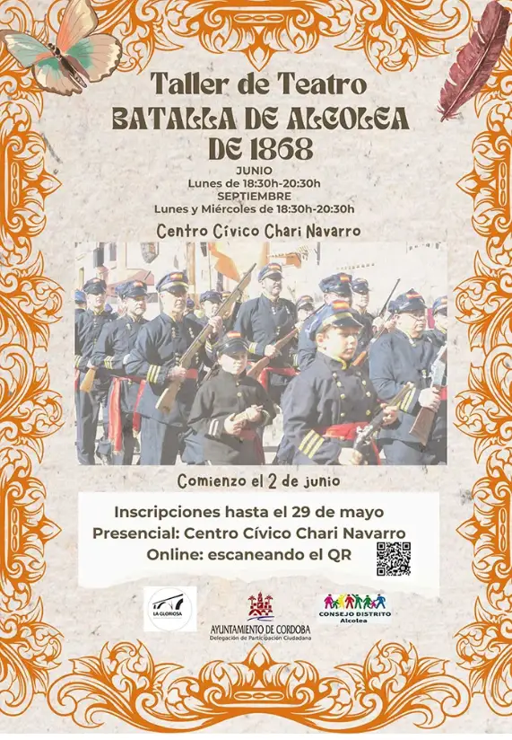 Imágenes del Taller de Teatro sobre la recreación de la Batalla de Alcolea