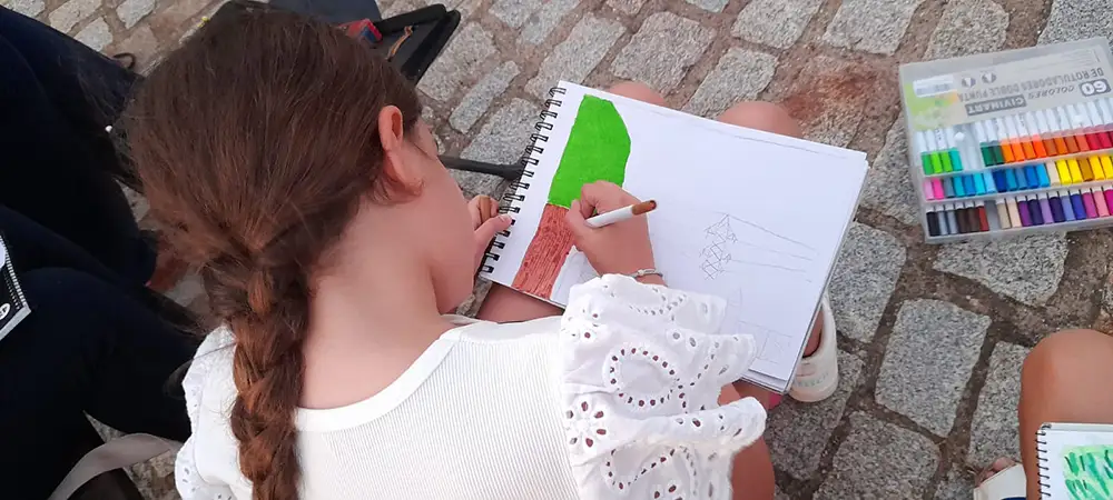 Imágenes del taller de pintura al aire libre en Cerro Muriano