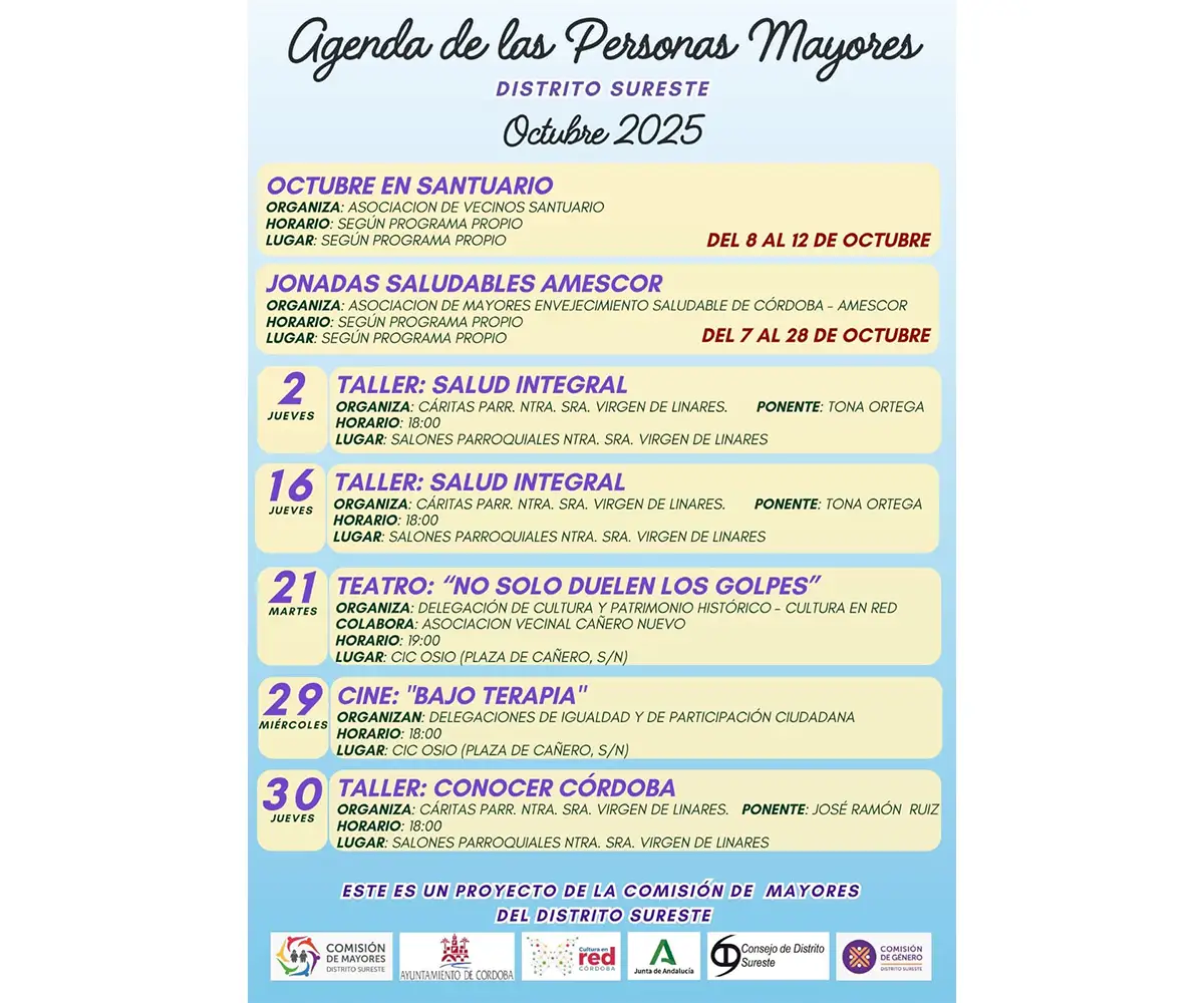 Agenda de las Personas Mayores – Octubre 2025