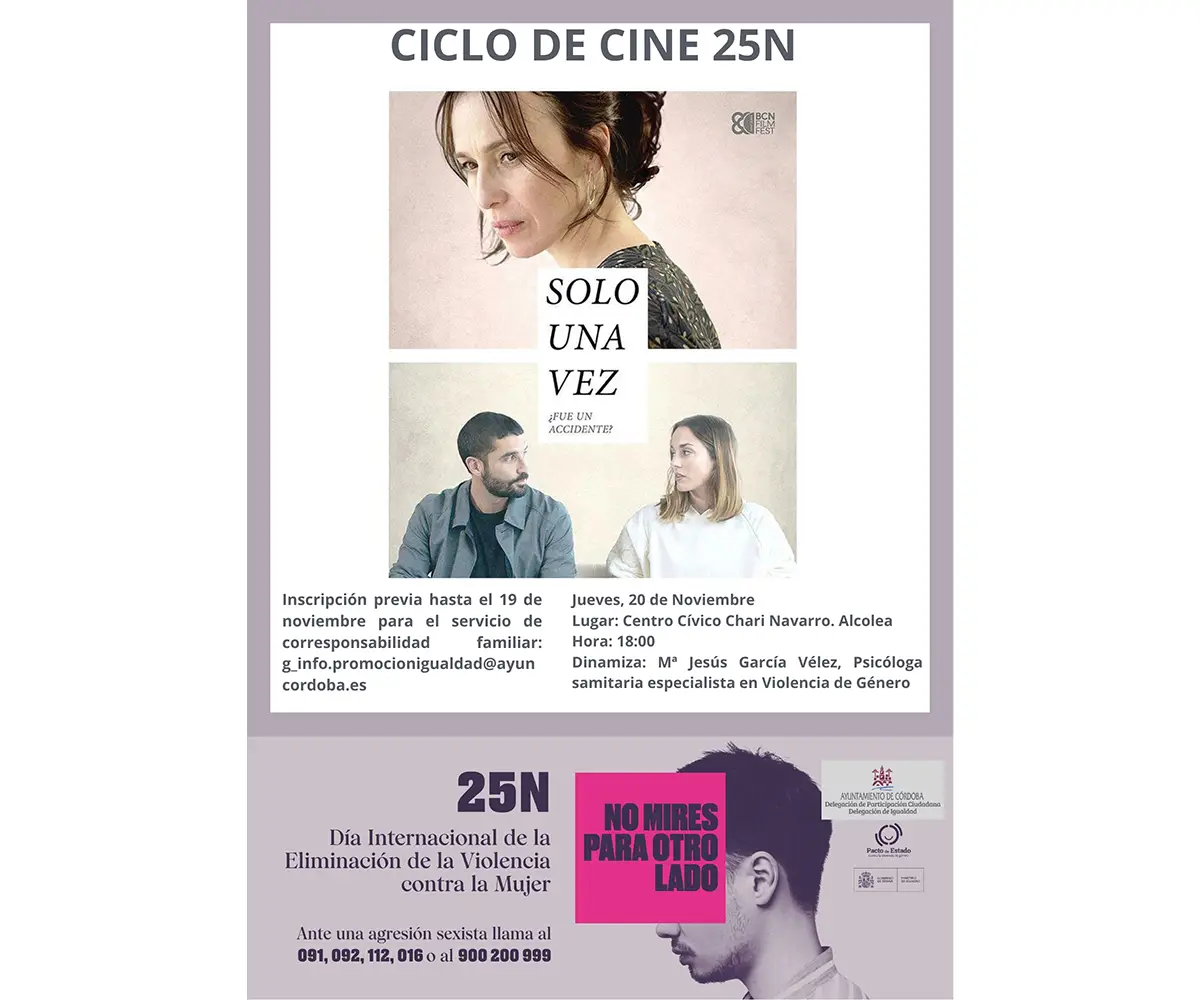 Ciclo de Cine 25N: proyección de “Solo una vez”