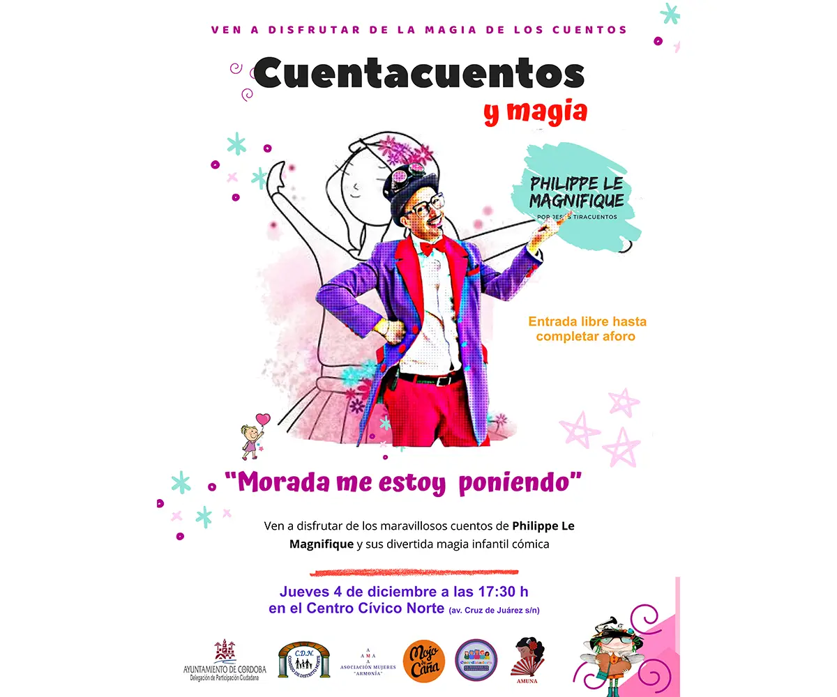 Cuentacuentos y magia: “Morada me estoy poniendo”