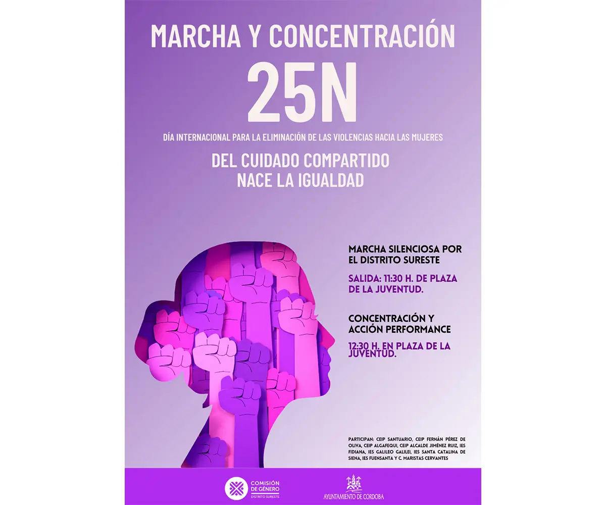 Marcha y concentración 25N: “Del cuidado compartido nace la igualdad”