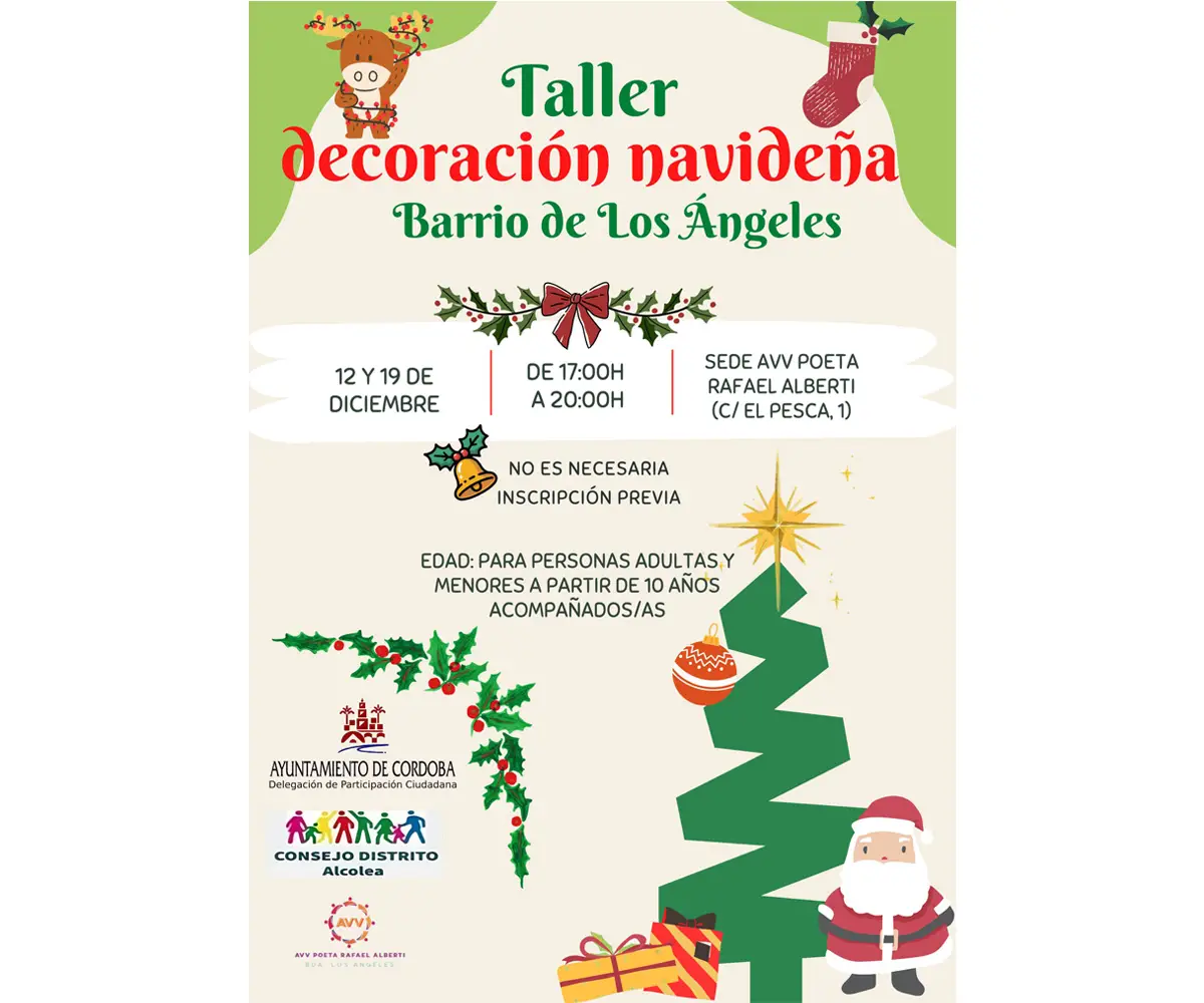 Taller de Decoración Navideña en Bda. Los Ángeles (Alcolea)