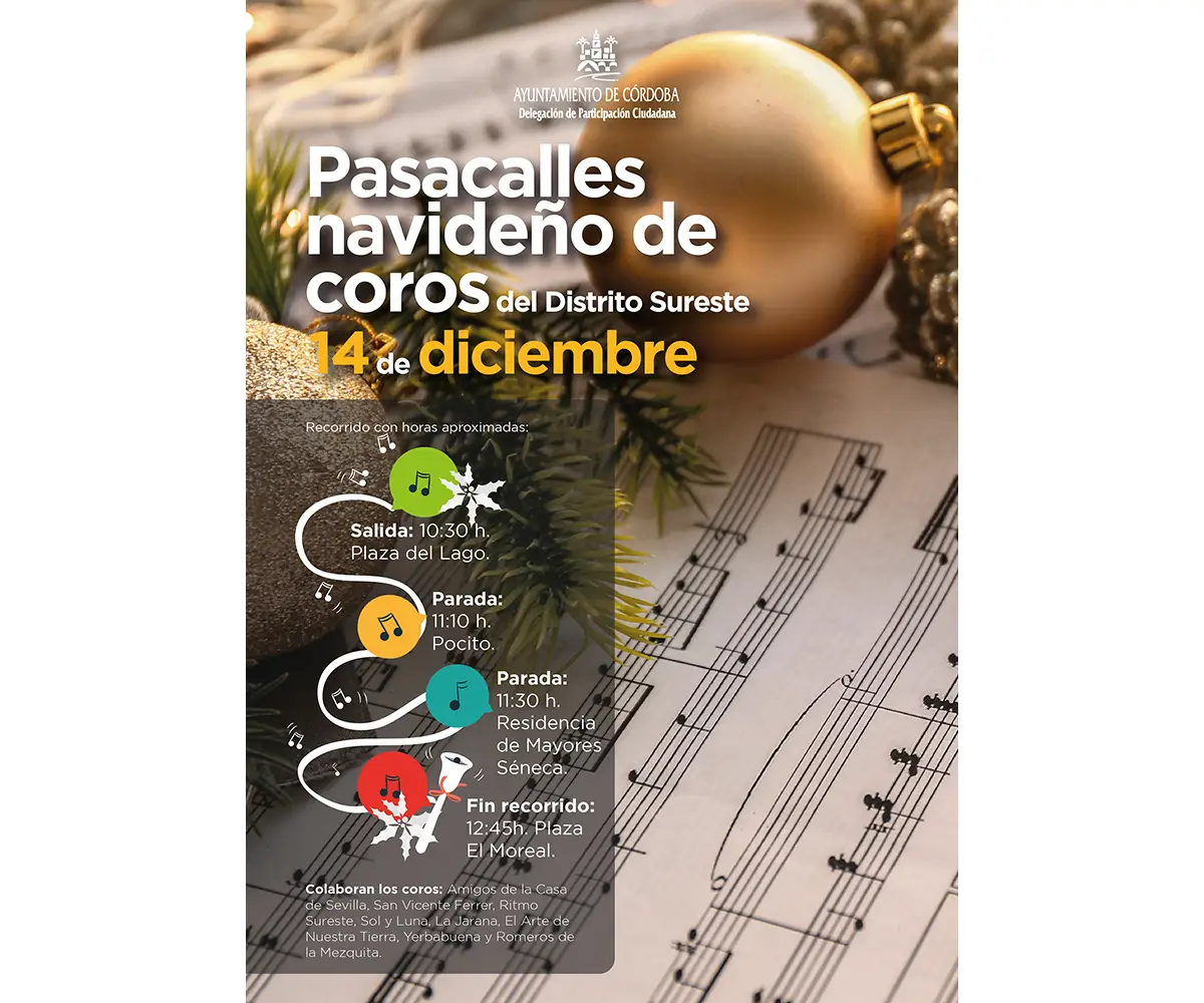 Pasacalles navideño de coros del Distrito Sureste