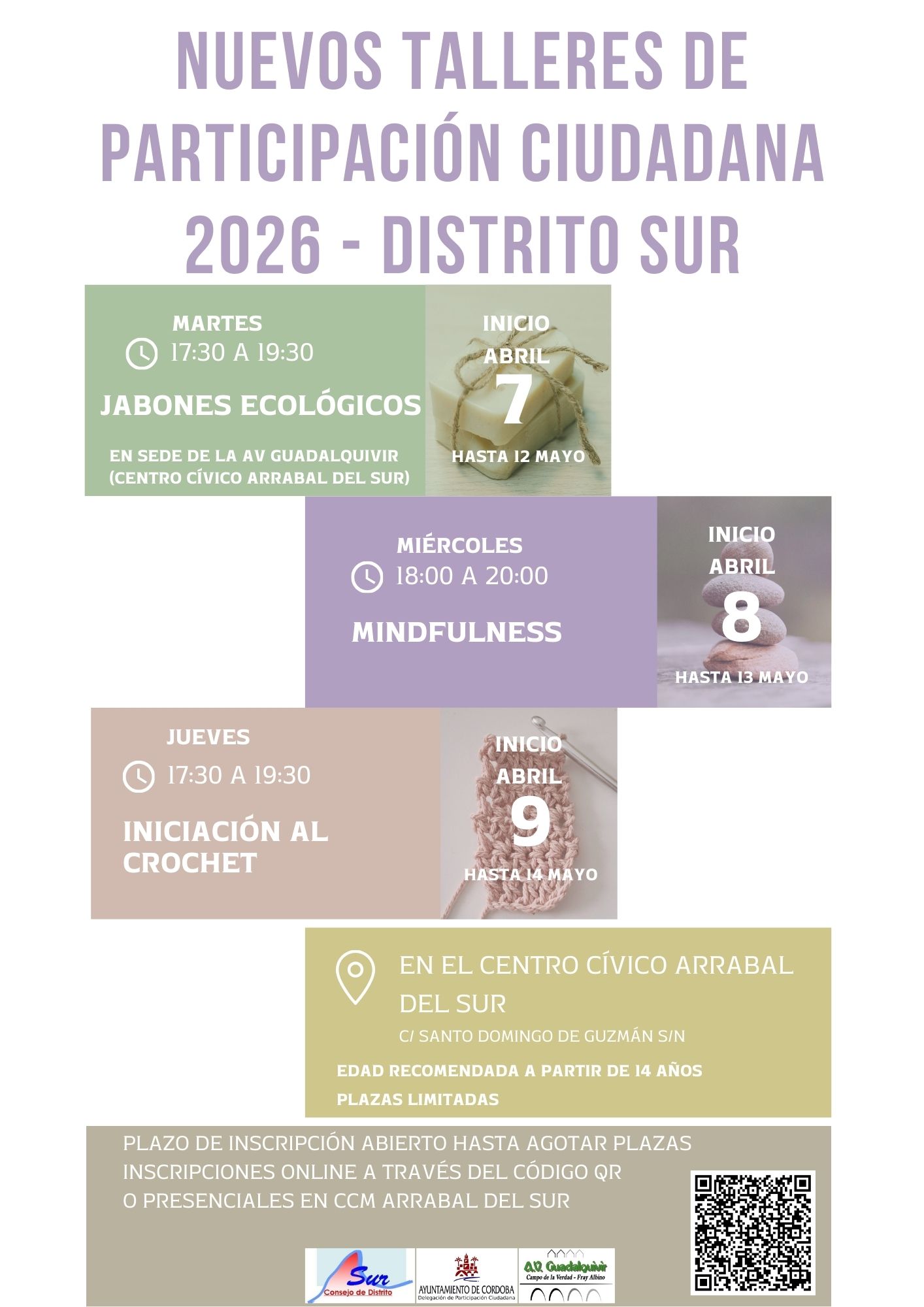 NUEVOS TALLERES DE PARTICIPACIÓN CIUDADANA 2026 – DISTRITO SUR