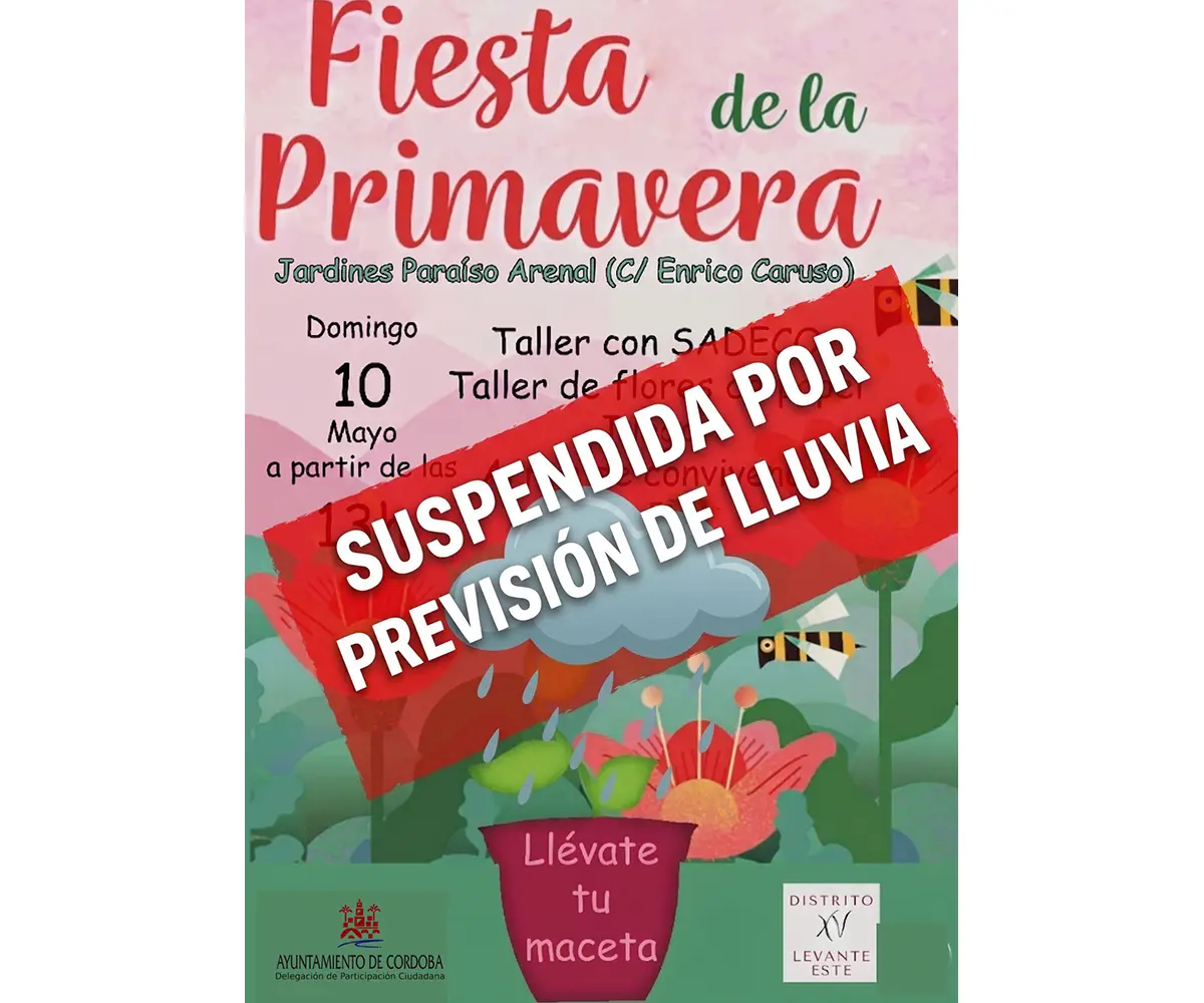 Fiesta de la Primavera. Suspendida por lluvia