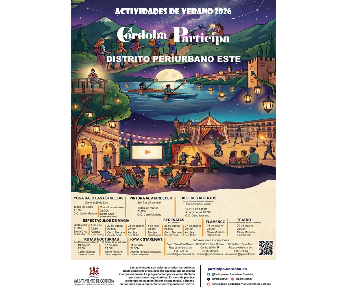 Yoga, pintura, zumba, memoria, gamer …en Distrito Periurbano Este