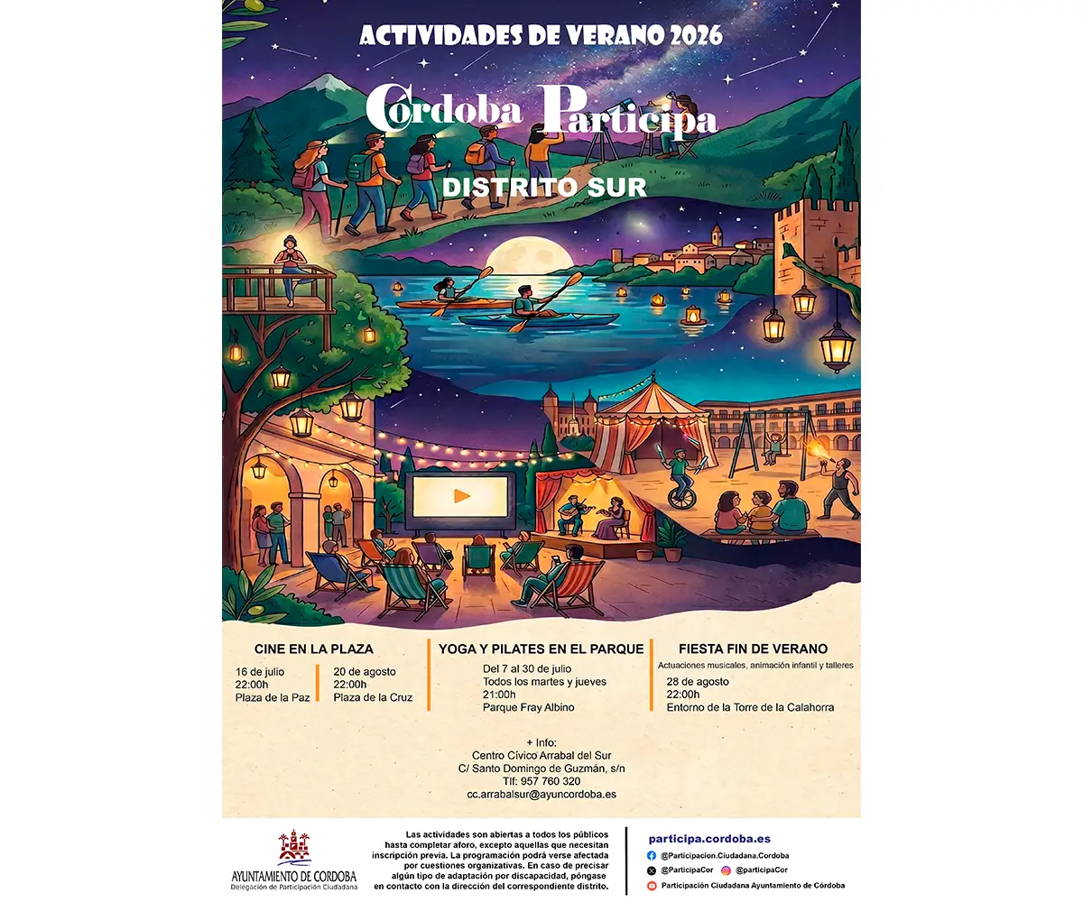 Actividades de verano 2026 en Distrito Sur