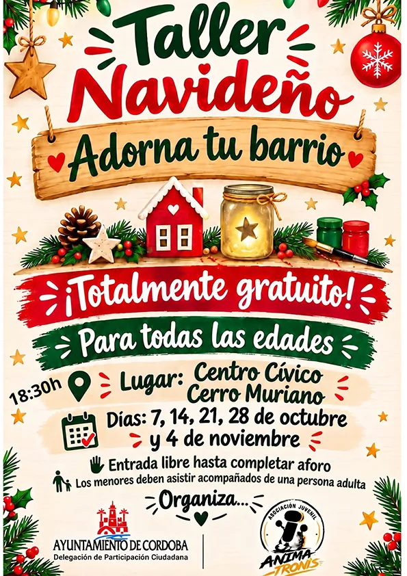 Taller Navideño: Adorna tu barrio